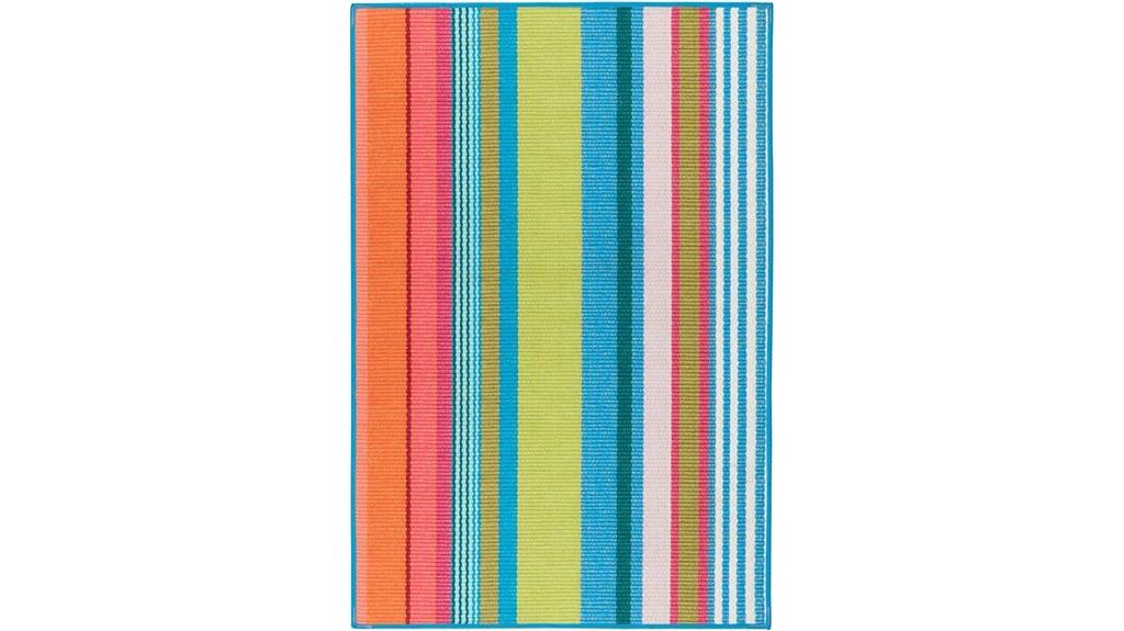 striped washable rug