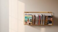 stylish brass magazine racks