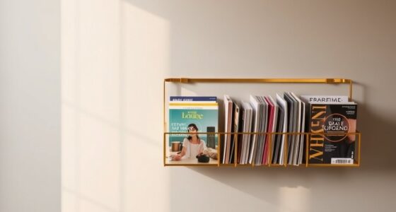 stylish brass magazine racks