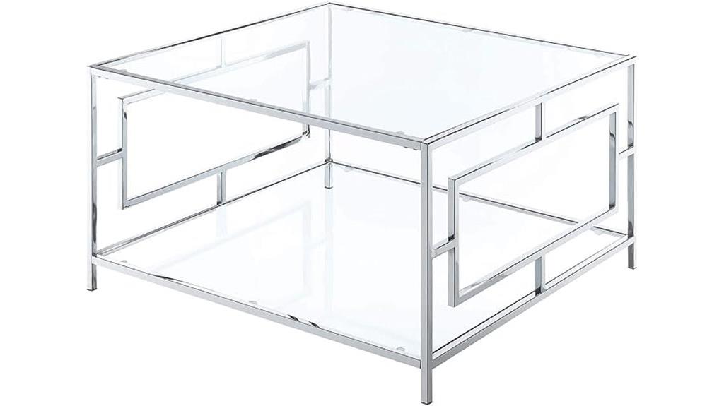 stylish glass chrome table