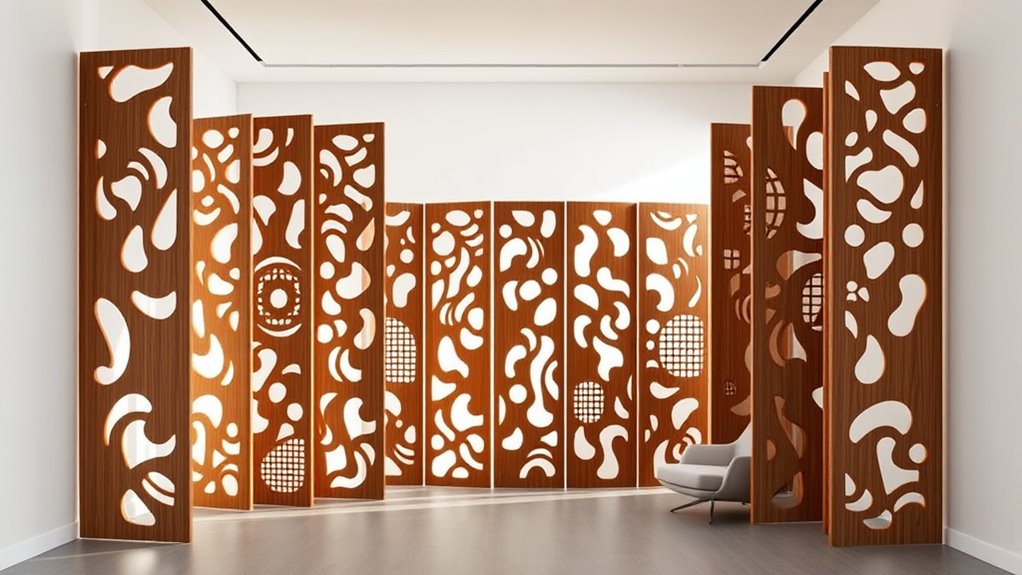 stylish wood lattice dividers