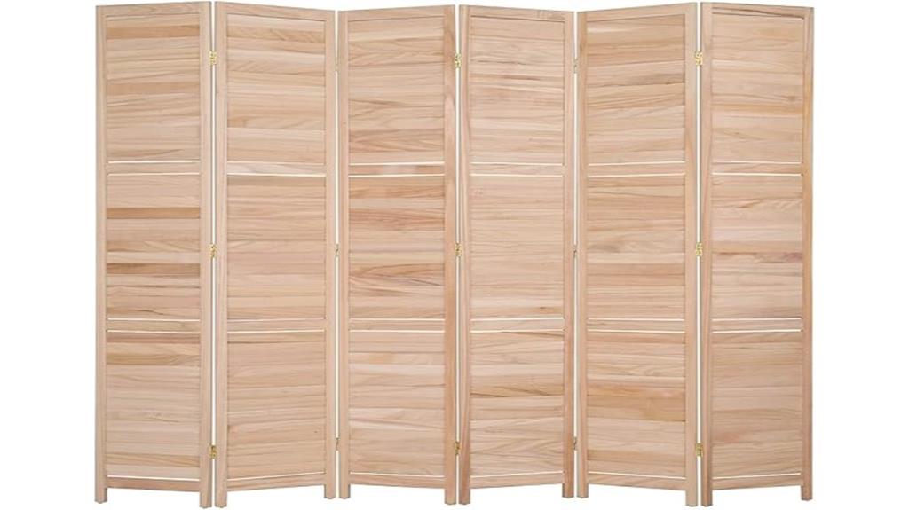 tall wooden folding divider