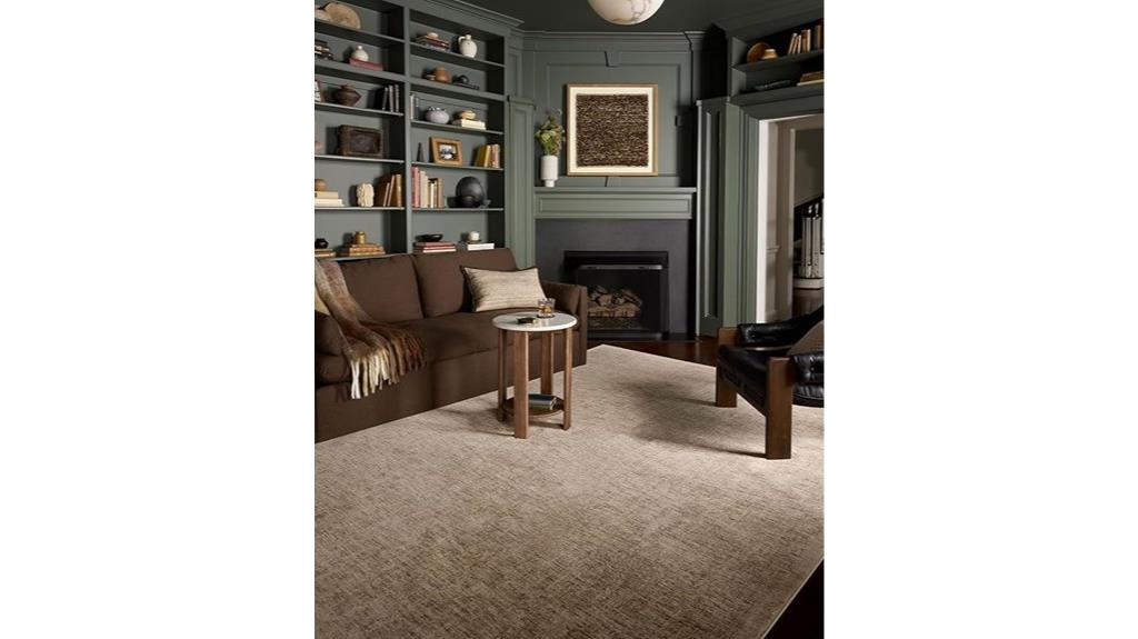 taupe and bone rug