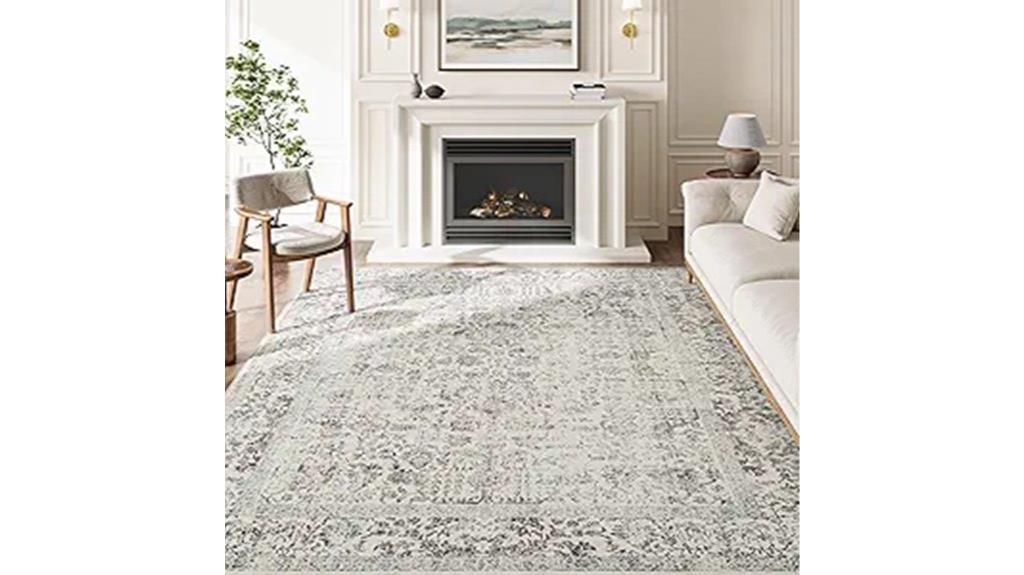 taupe vintage washable rug