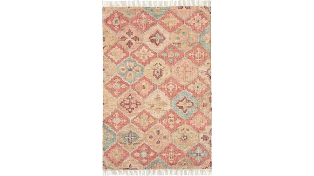 terracotta jute rug size