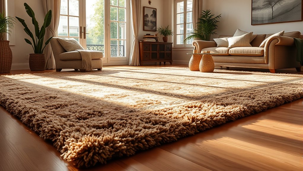 thick dense sound absorbing rugs