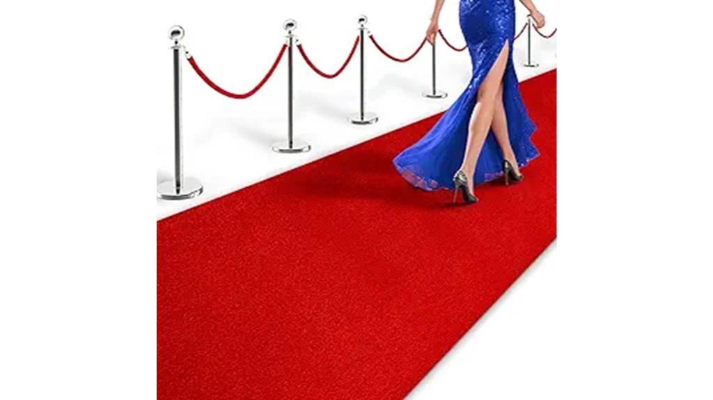 thick red wedding runner