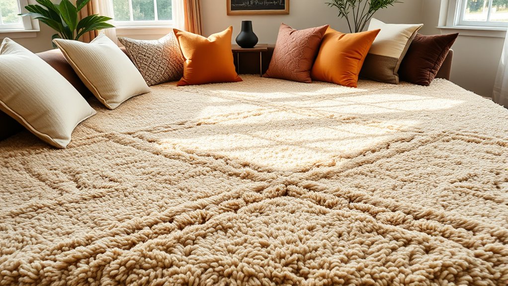 top thick plush rug cushions