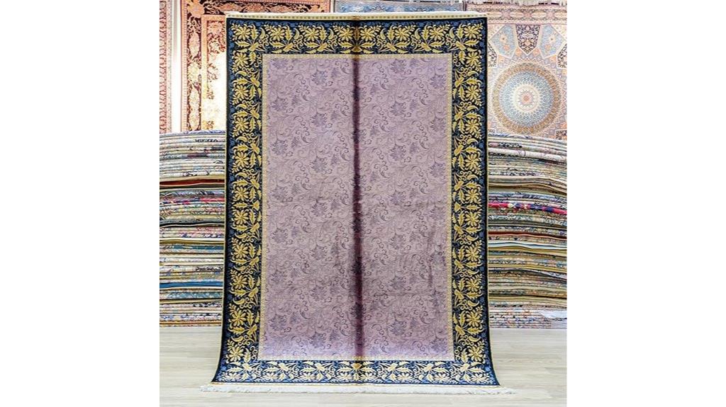 traditional 4x6ft silk rug