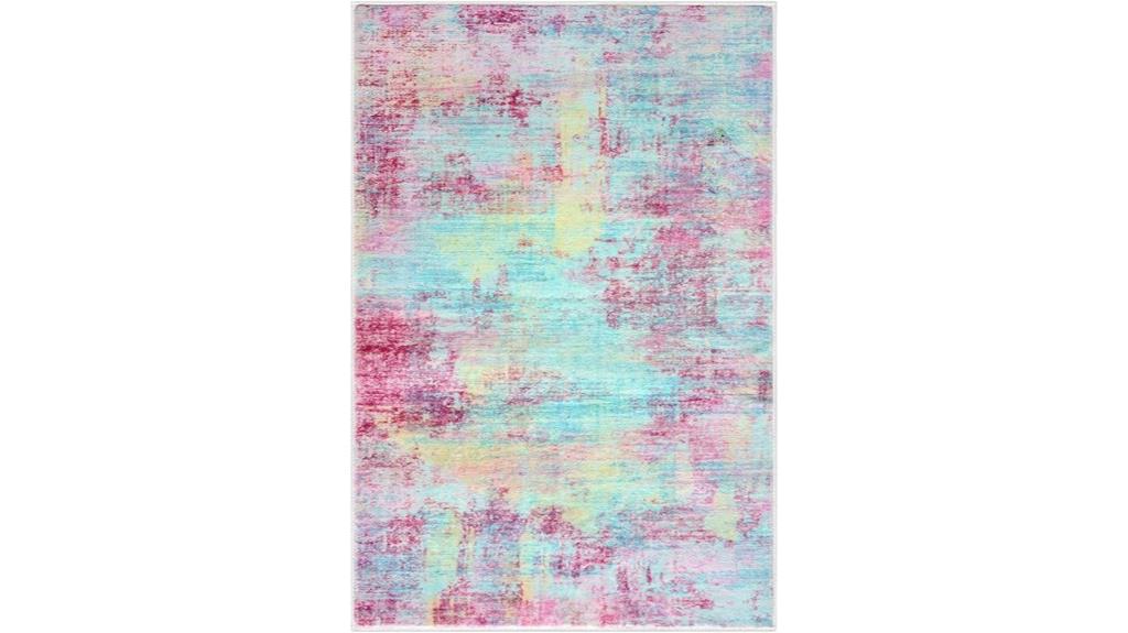 two abstract rug sizes