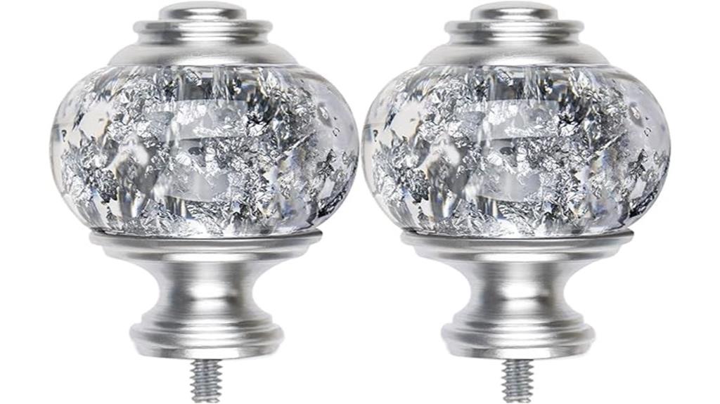 two finials for curtains