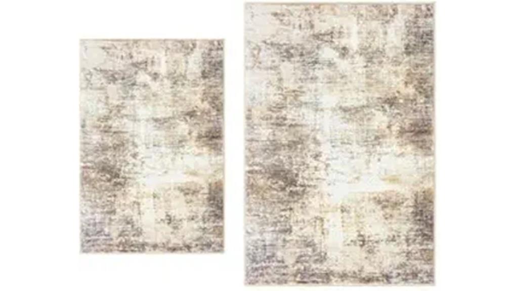 two piece abstract rugs
