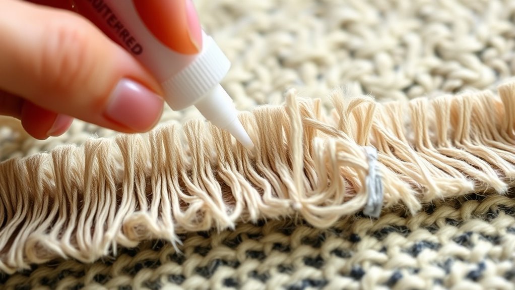 use fabric glue carefully