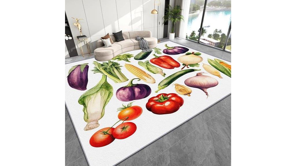 vegetable kitchen rug decor