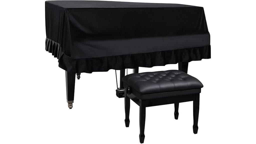 velvet dustproof piano cover