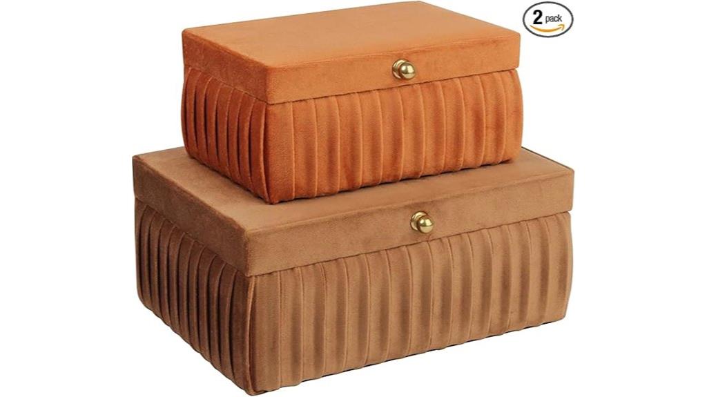 velvet jewelry storage set