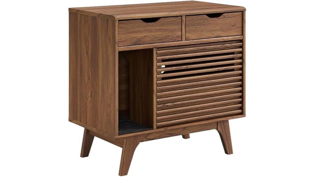 walnut cat cabinet model