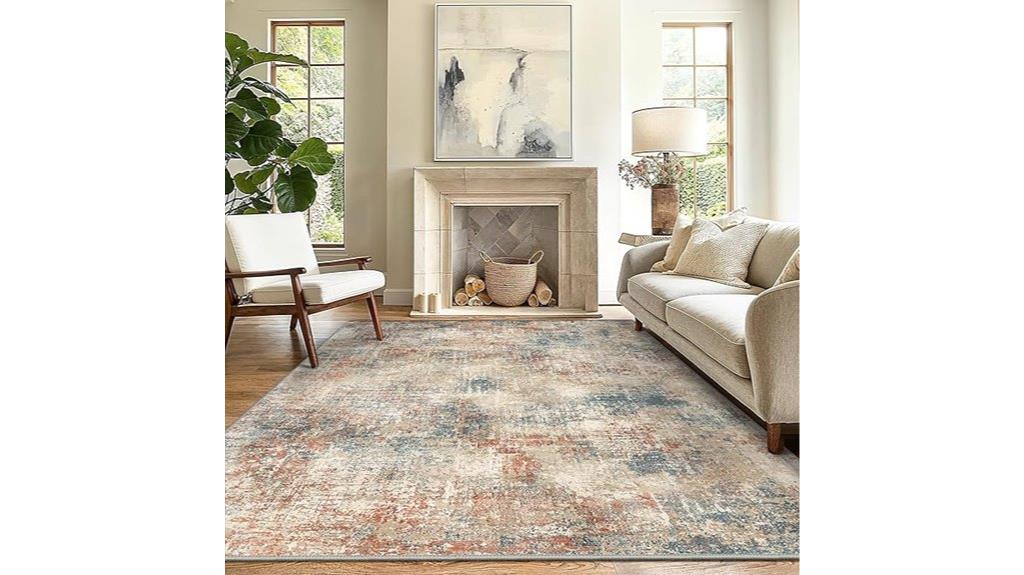 washable 8x10 abstract rug
