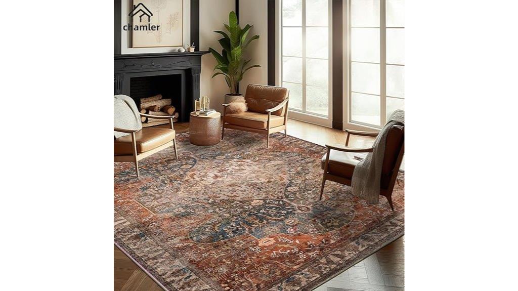 washable boho medallion rug