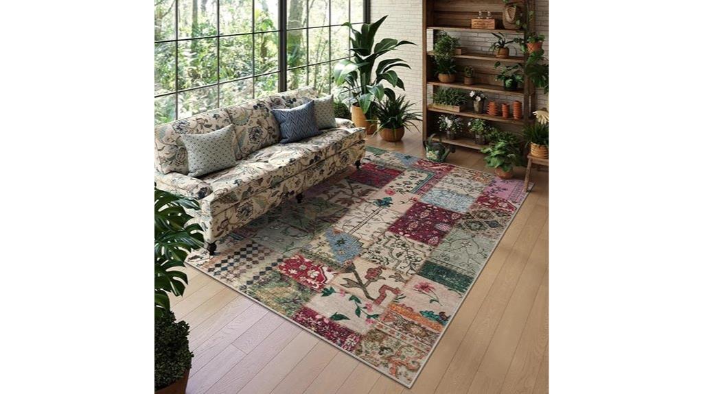 washable boho vintage rugs