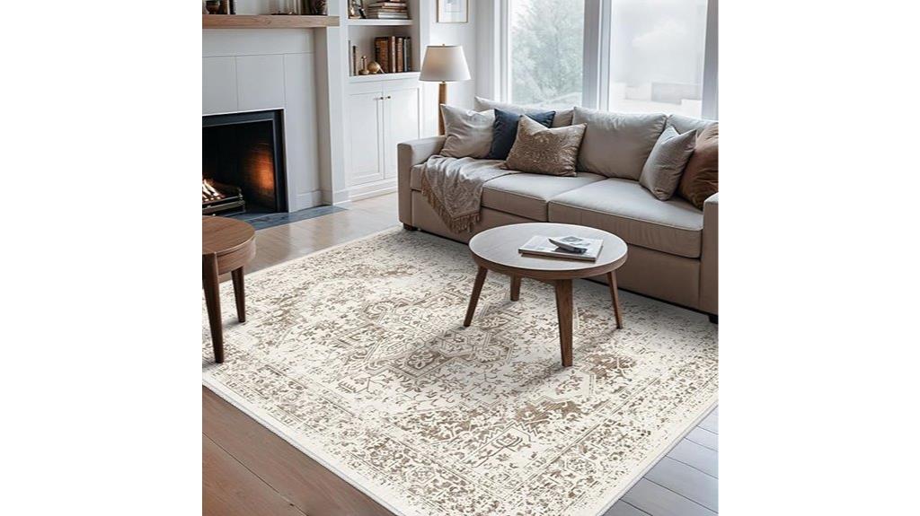 washable distressed 5x7 rug
