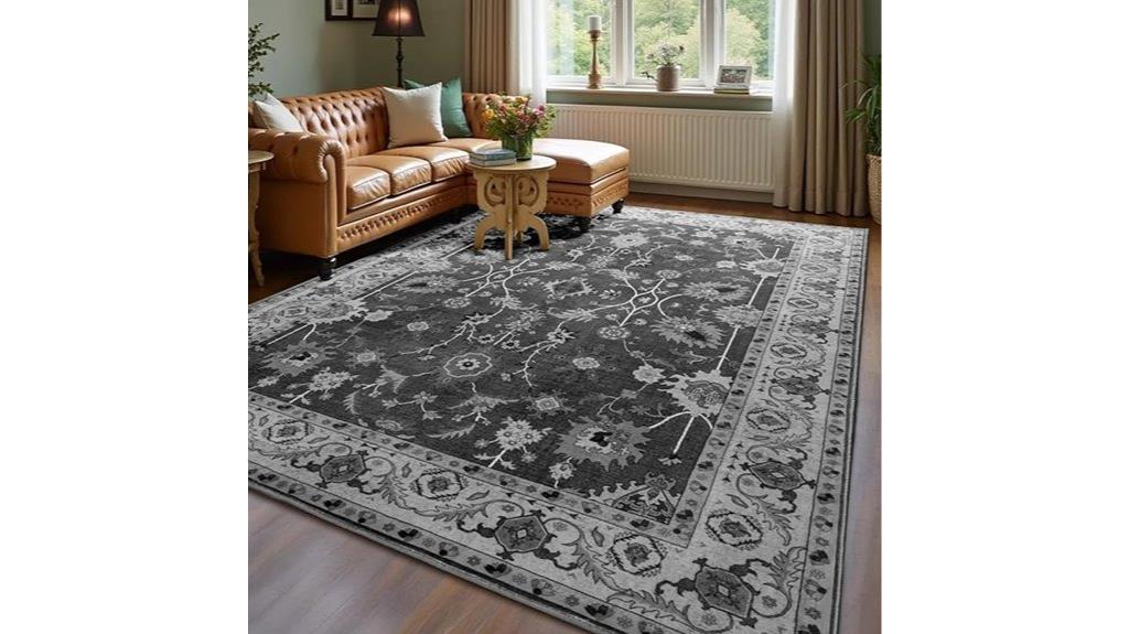 washable faux wool rug