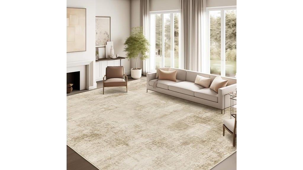 washable modern abstract rug