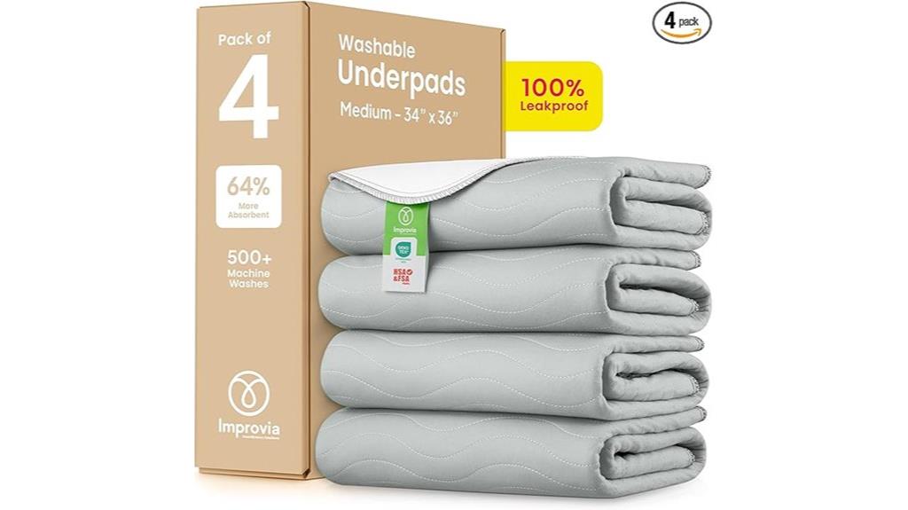 washable underpads pack of four