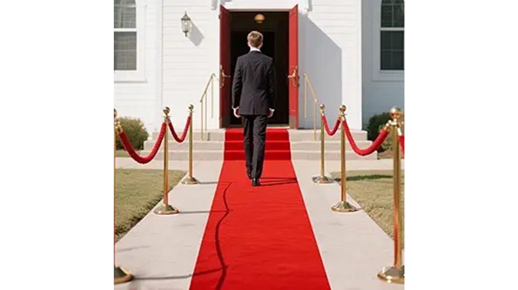 wedding outdoor red carpet
