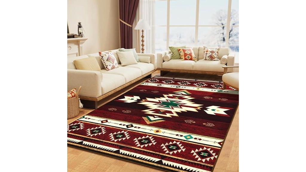 western style washable rug