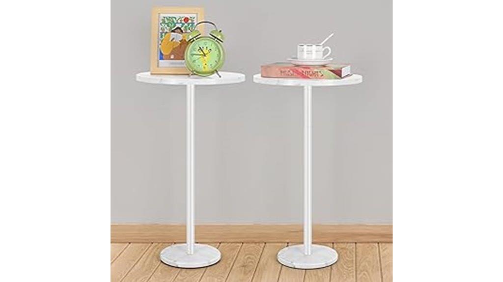 white marble accent tables
