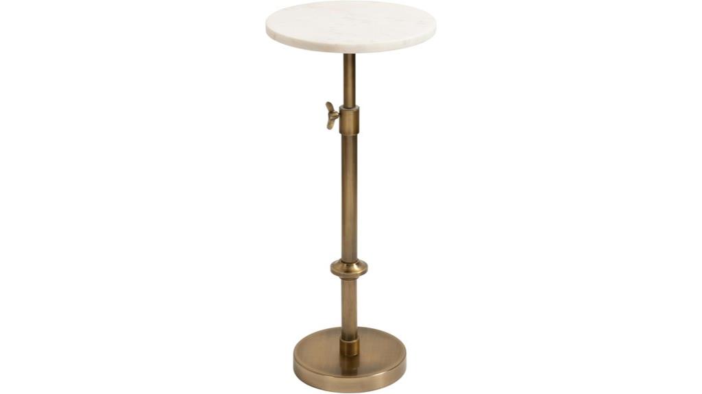 white marble brass pedestal