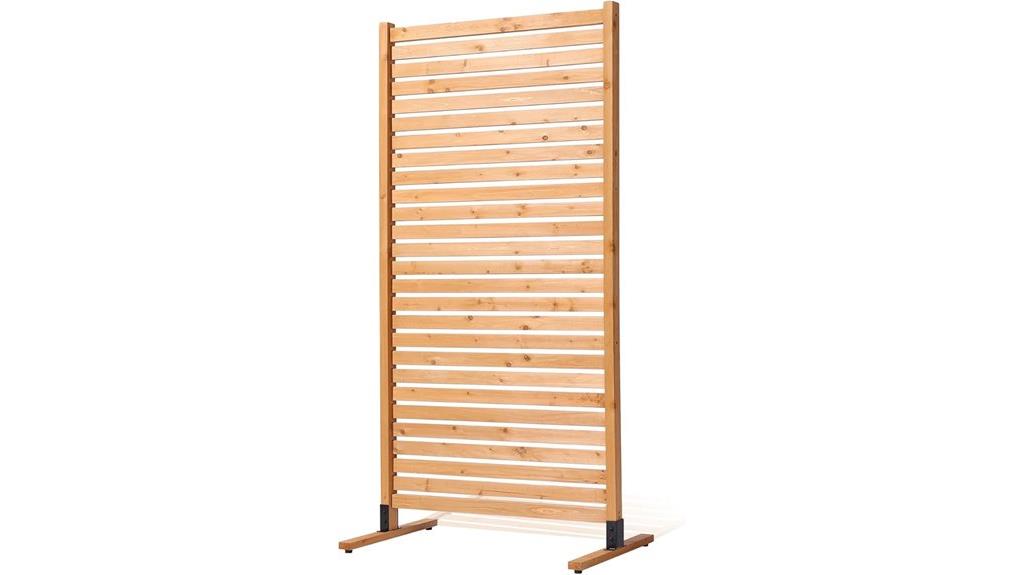 wooden outdoor privacy screen
