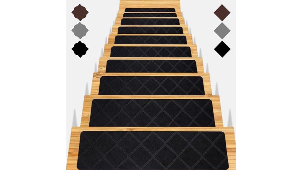 wooden step carpet mats