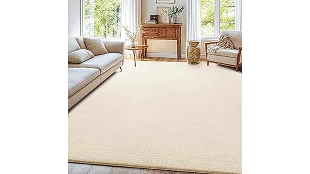 wool cotton rug size