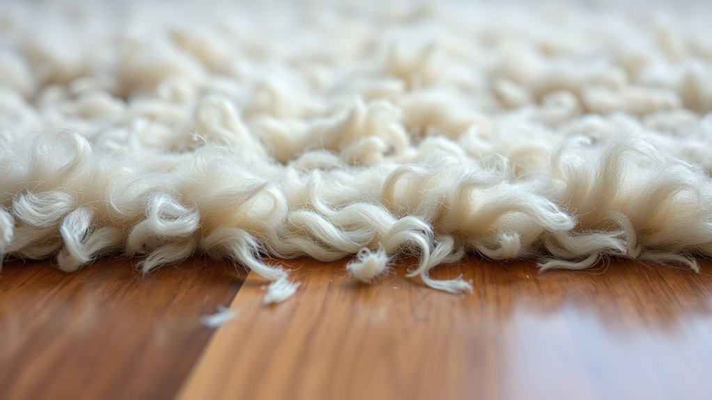 wool fibers settle over time