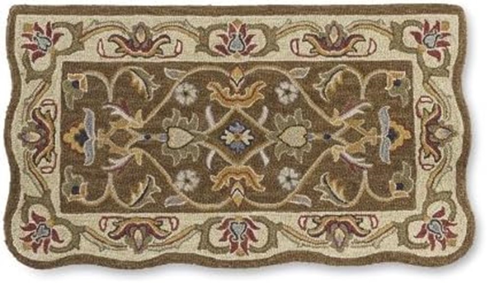wool hearth rug dimensions