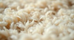 wool rug fiber shedding