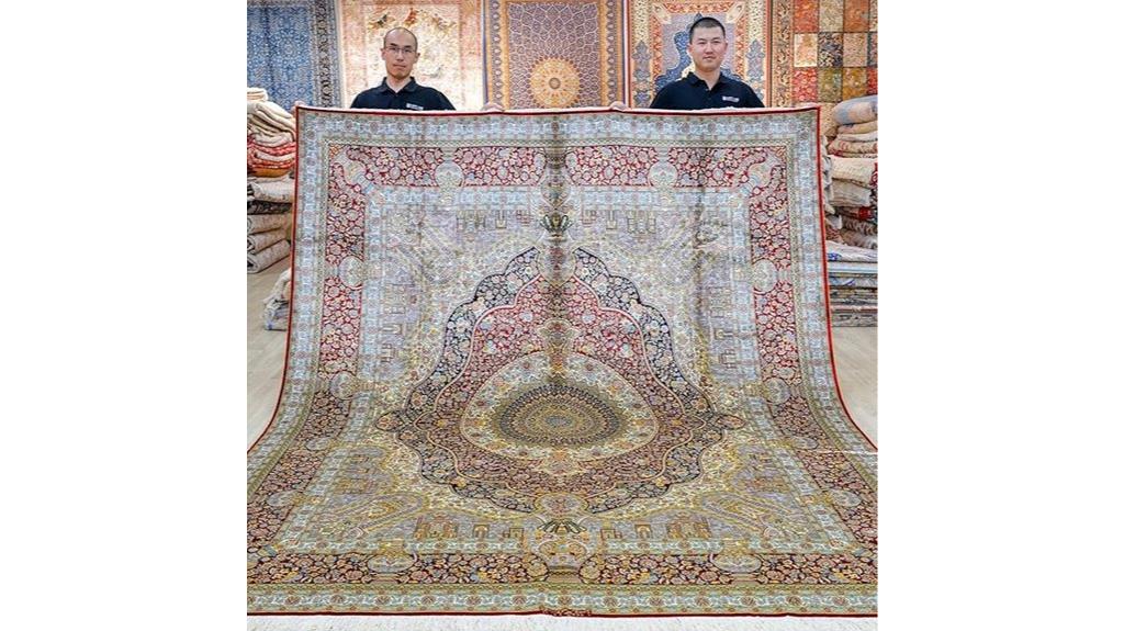 yilong hand knotted silk rug