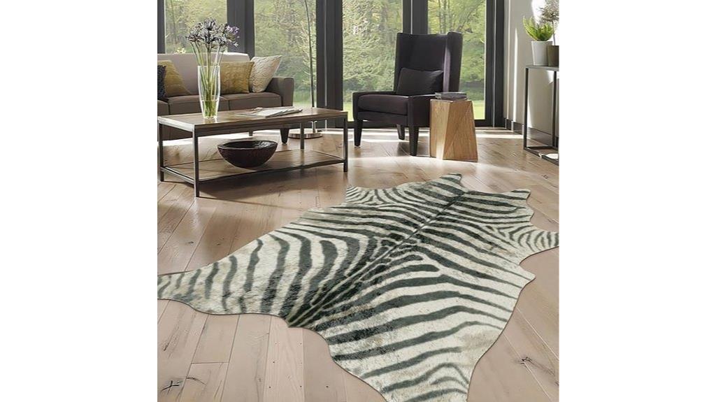 zebra print rug 4 6x5 2