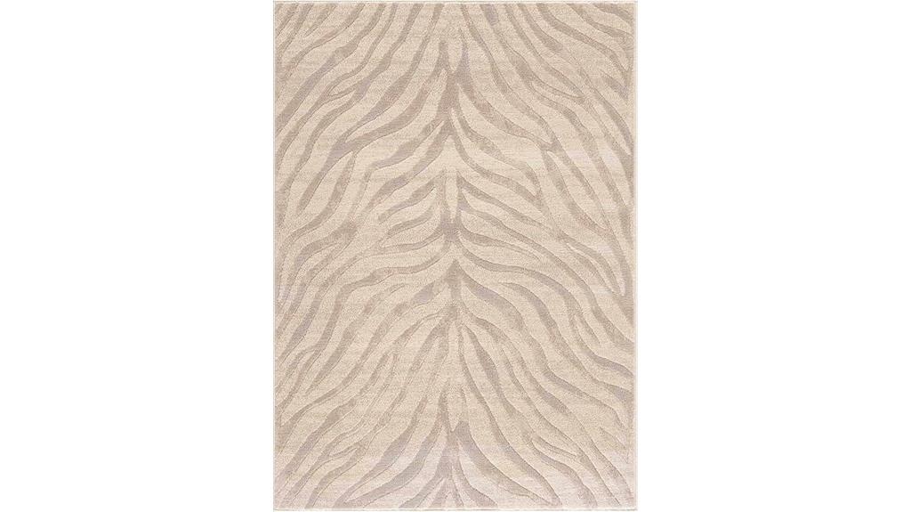 zebra print rug dimensions