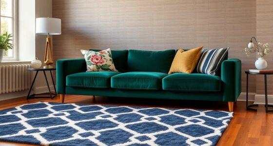 coordinated rug and wall