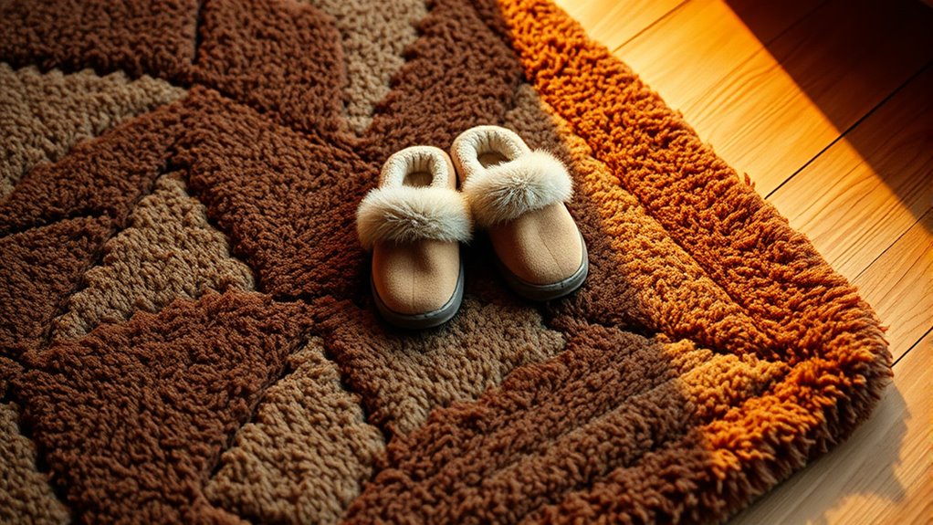 cozy insulating textured rugs