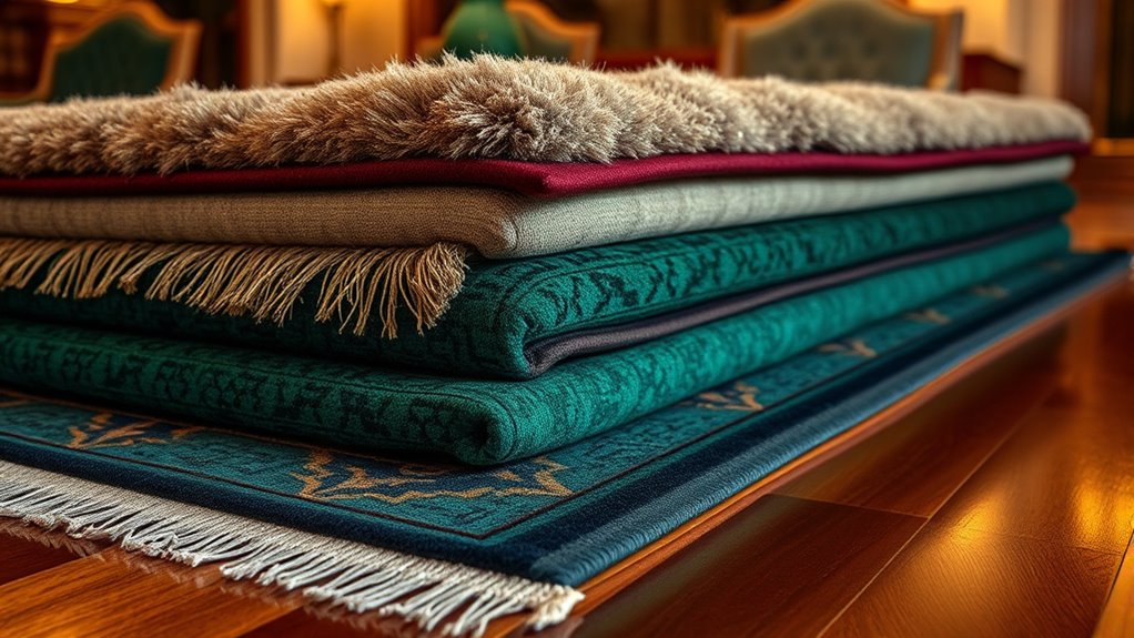 elegant rug layering
