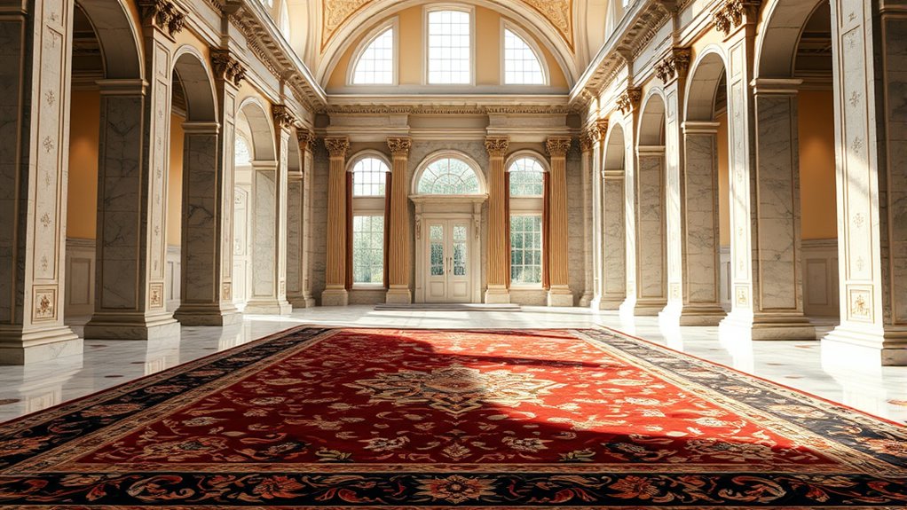 highlighting architectural details with rugs