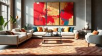 matching rugs and wall art