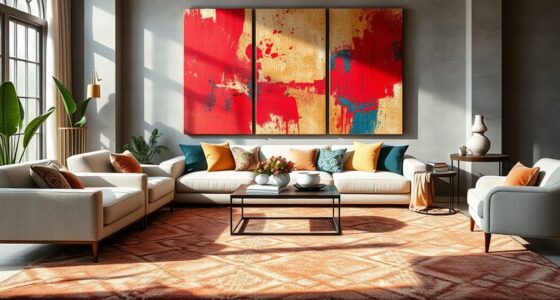 matching rugs and wall art