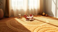 meditation and stretching rugs