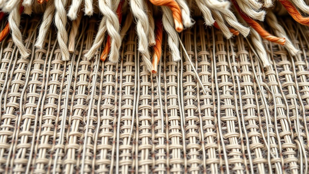 rug structure warp weft pile