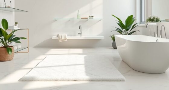 spa bathroom with rugs